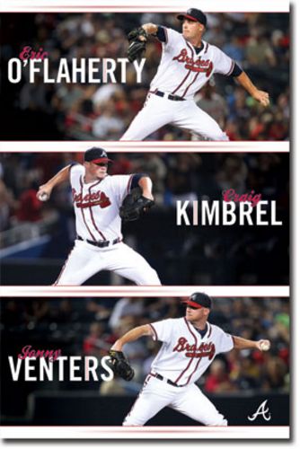 Atlanta Braves Bullpen MLB (Eric O'Flaherty Craig Kimbrel Jonny Venters)