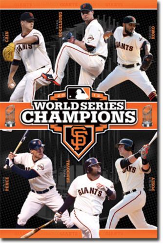 San Francisco Giants - 2012 World Series Champions (Matt Cain Ryan Vogelsong Sergio Romo Hunter Pence Pablo Sandoval Buster Posey)