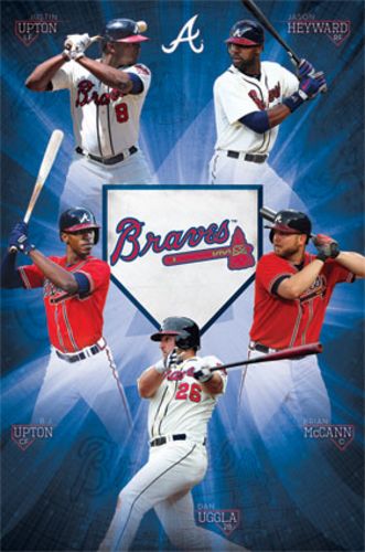 Atlanta Braves Team 2013 MLB (Juston Upton Jason Heyward B.J. Upton Dan Uggla Brian McCann)
