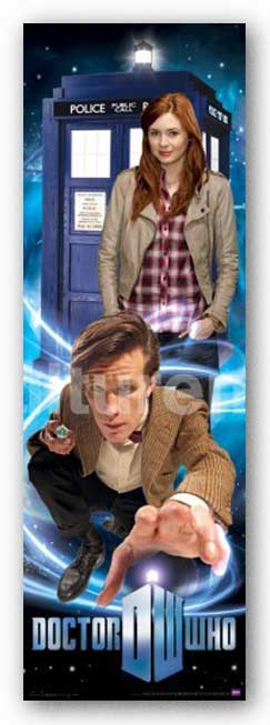 Doctor Who - Doctor (Matt Smith) Amy Pond (Karen Gillan) TARDIS (Vertical)